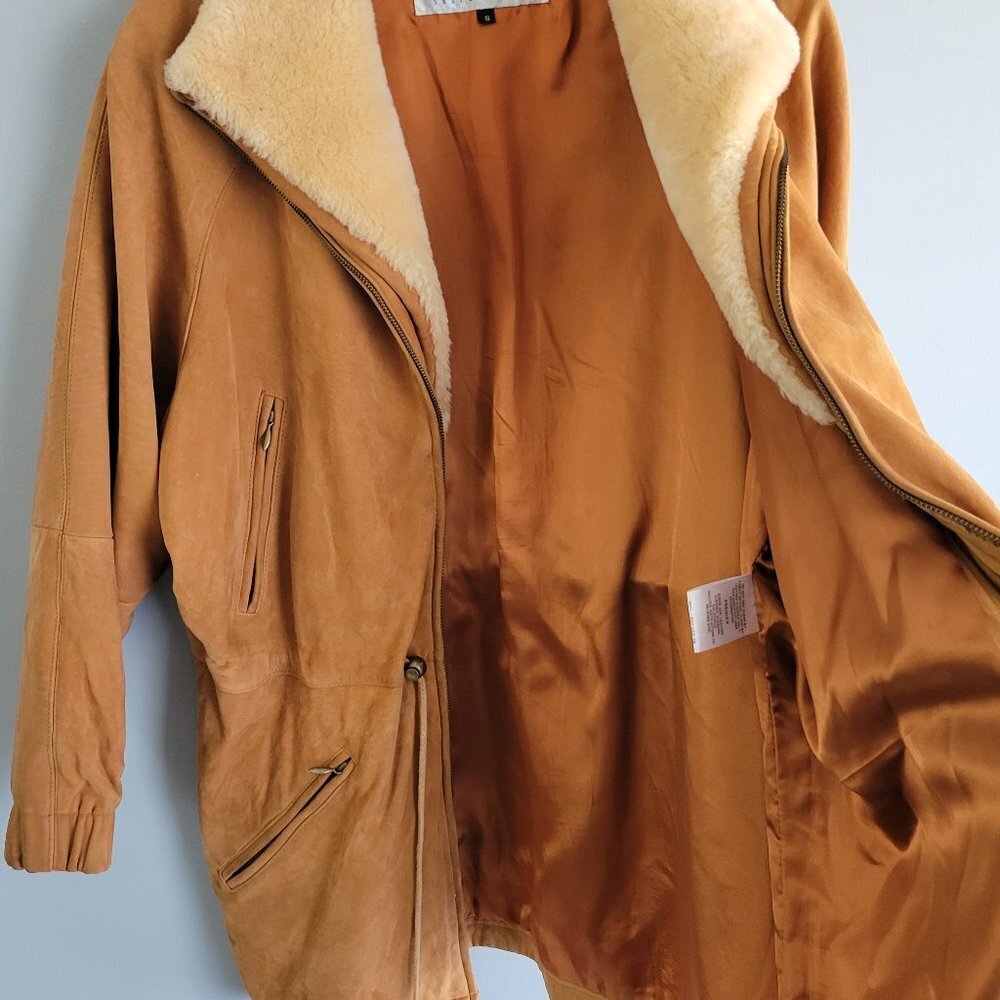 John Carlisle Suede Coat Size S - Picture 7 of 9